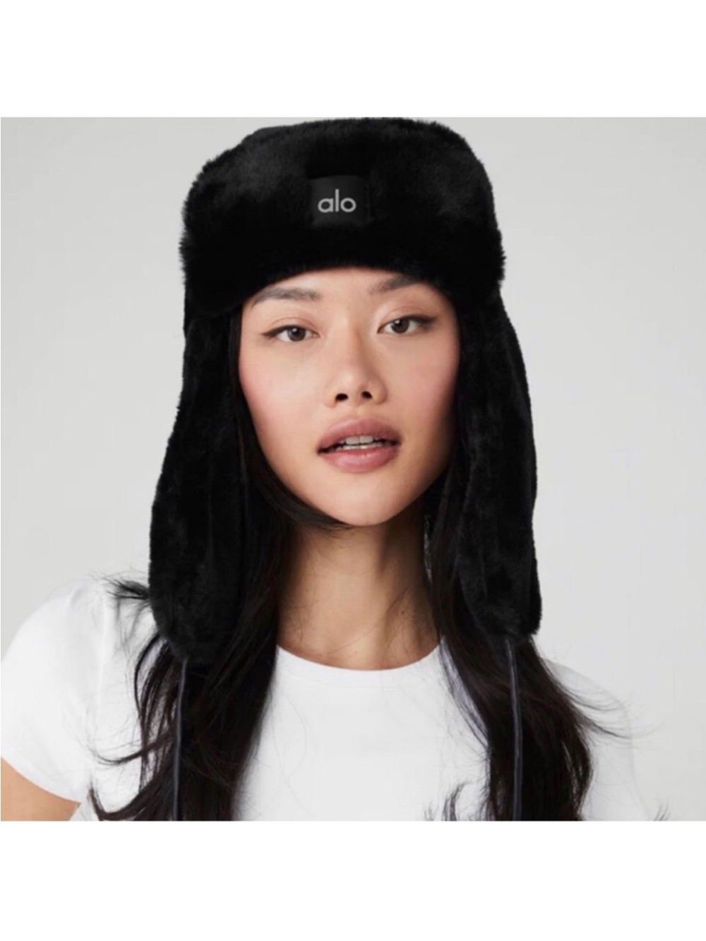ALO Yoga Black Faux-Fur Polar Hat